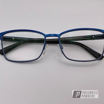Custom Eyeglasses Powder Coated In Royalton Blue