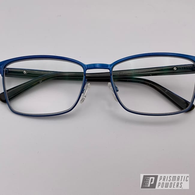 Custom Eyeglasses Powder Coated In Royalton Blue