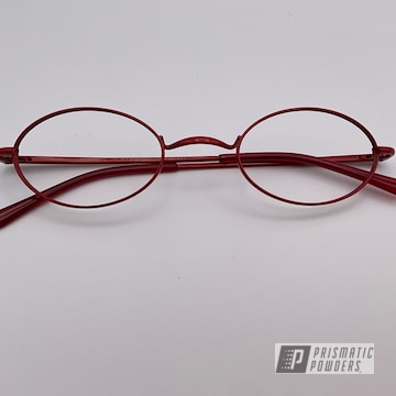 Eyeglass Frames Powder Coated In Red Vine