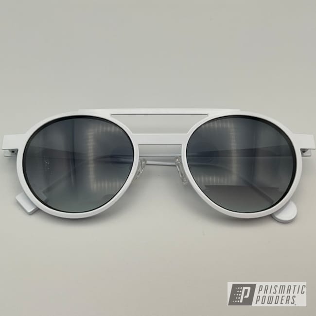 Custom Eyeglasses Powder Coated In Whisper White