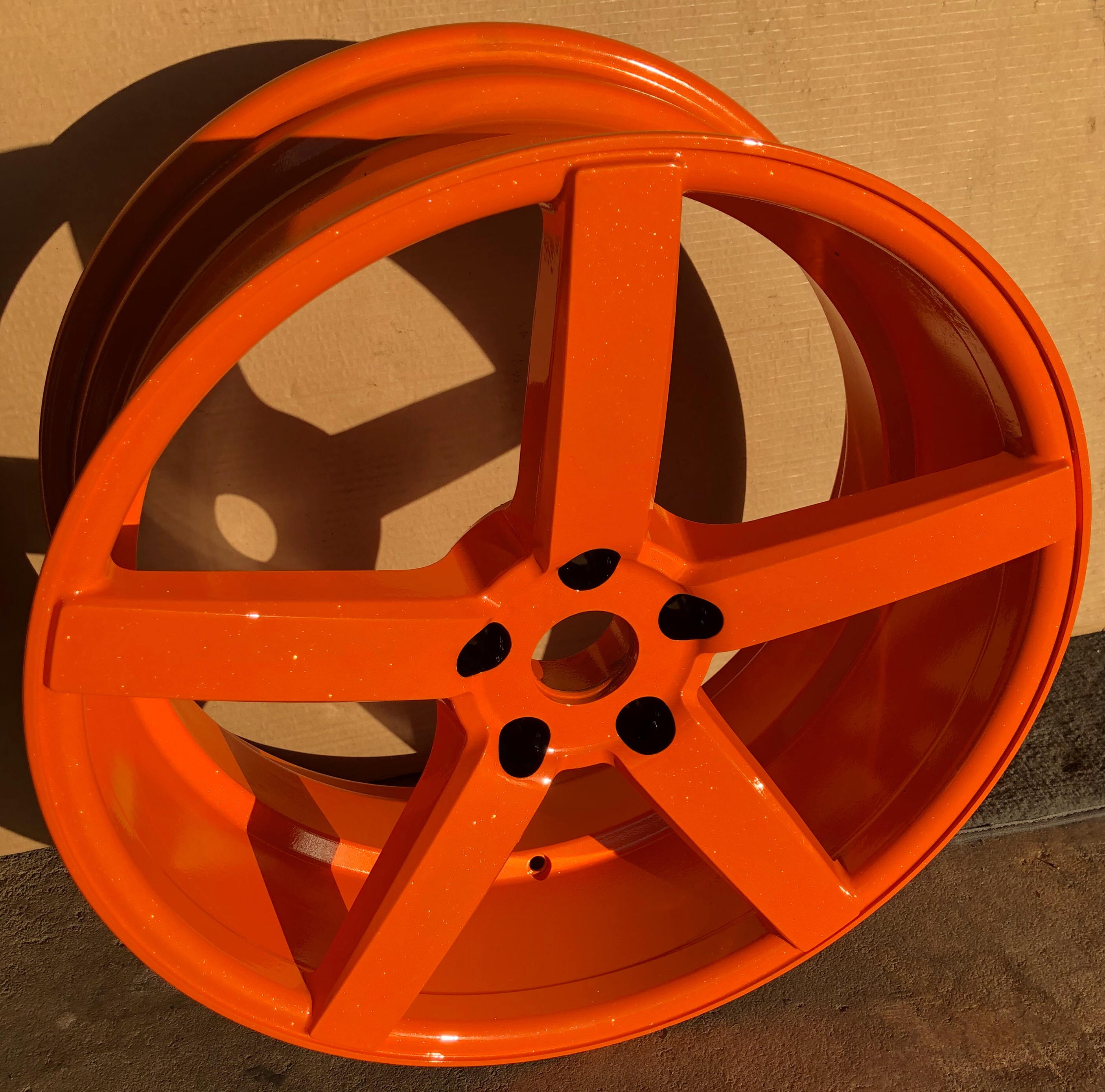 Orange 20” X 9” Alloy Wheels | Prismatic Powders