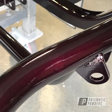 Mustang Chassis Powder Coated In A Purple Malbec