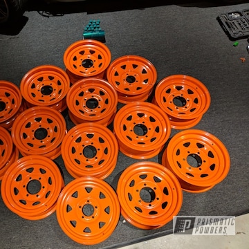 Powder Coated Wheels In Just Orange