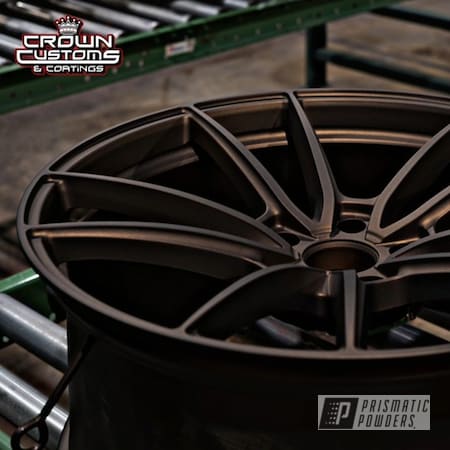 Powder Coating: Aftermarket Wheels,Rims,Two Stage Application,Bronze Chrome PMB-4124,Velgen,Casper Clear PPS-4005,Automotive,Wheels