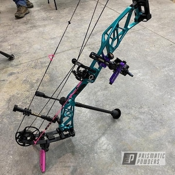 Bow Riser Powder Coated In Hd Teal And Polished Aluminum