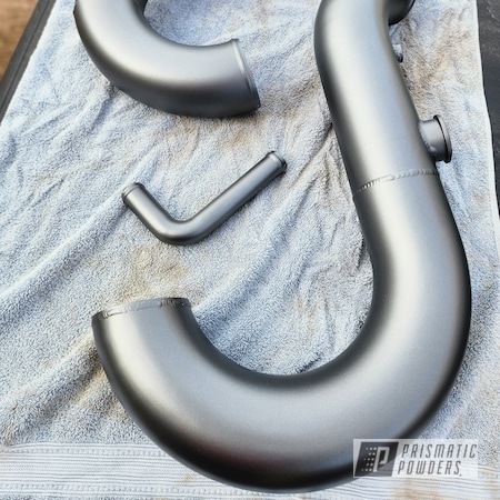 Powder Coating: Turbo Pipes,FORGED CHARCOAL II PMB-10328,Turbo Parts,Southslope Powder