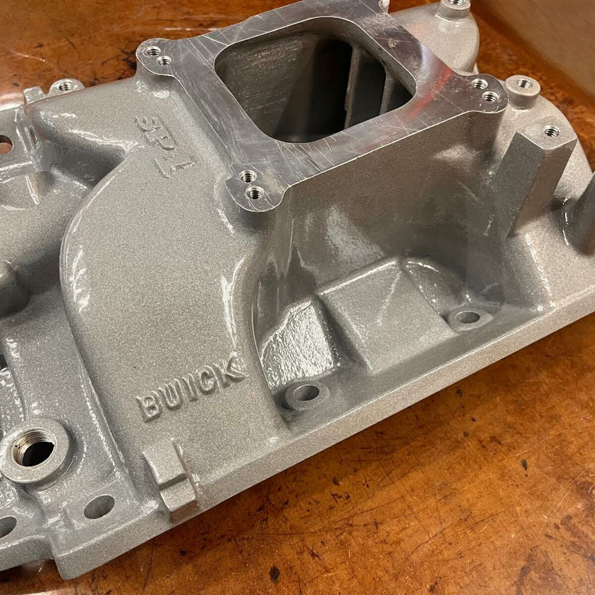 Intake Powder Intake Manifold finished in a Clear Vision and Polished Aluminum Finish ...