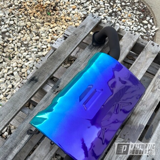 Jamaican Teal, Hawaiian Blue And Super Chrome Plus Heat Shield For A Polaris Utv