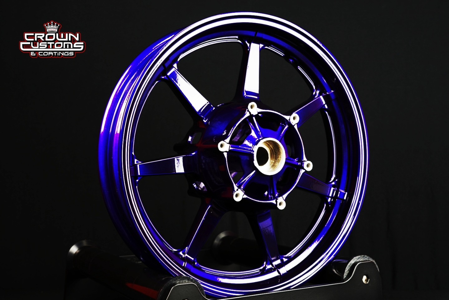 Purple Motorcycle Rims Custom Motorcycle Wheels finished in a Illusion Purple and Clear Vision ...