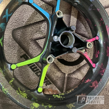 Powder Coating: STEALTH CHARCOAL PMB-6547,Playboy Blue PSS-1715,Disco Nights PPB-7055,Clear Vision PPS-2974,Sassy PSS-3063,Prismatic Powders,Neon Yellow PSS-1104