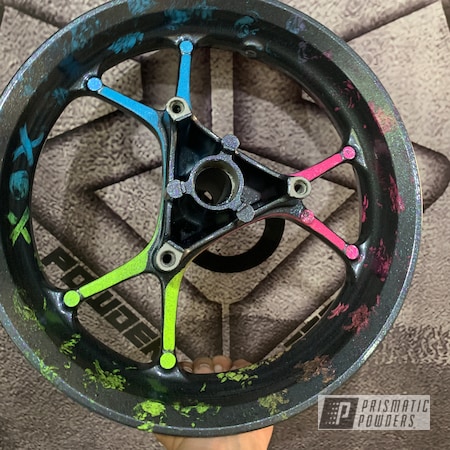 Powder Coating: STEALTH CHARCOAL PMB-6547,Playboy Blue PSS-1715,Disco Nights PPB-7055,Clear Vision PPS-2974,Sassy PSS-3063,Prismatic Powders,Neon Yellow PSS-1104