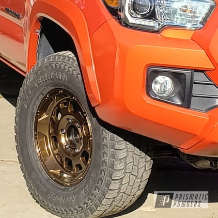 Powder Coating: TRD,Toyota Wheels,Lazer Bronze PMB-4152,Toyota,Toyota Tacoma,Toyota Rims,Beadlock Wheel