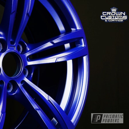 Powder Coating: Soft Clear PPS-1334,Two Stage Application,BMW Wheels,Illusion Blueberry PMB-6908