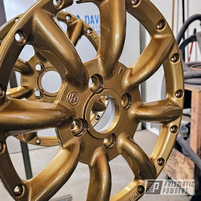 Watanabe Wheels Powder Coated In Clear Vision And Spanish Gold