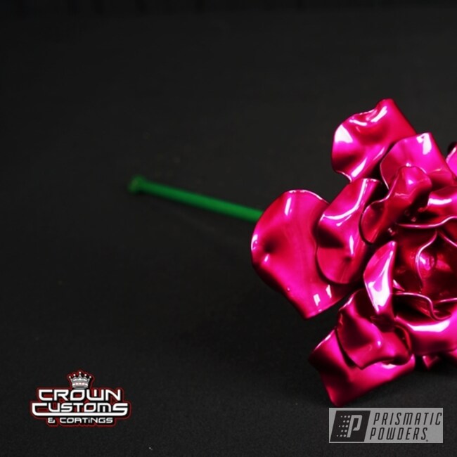 Custom Fabricated Rose Powder Coated In Pmb-10046