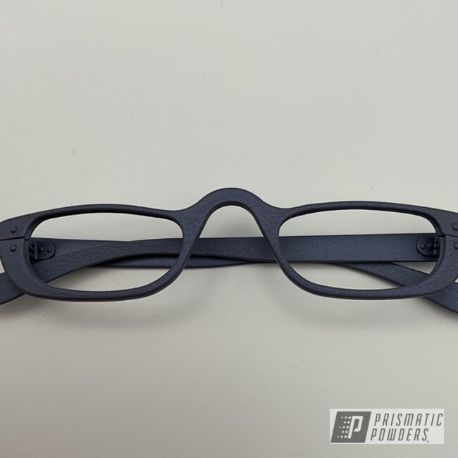 Vintage Half-eye Glasses In Silk Blue