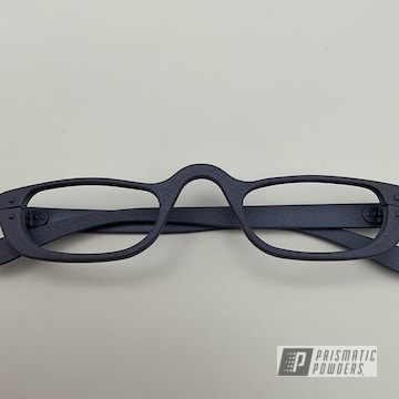 Vintage Half-eye Glasses In Silk Blue