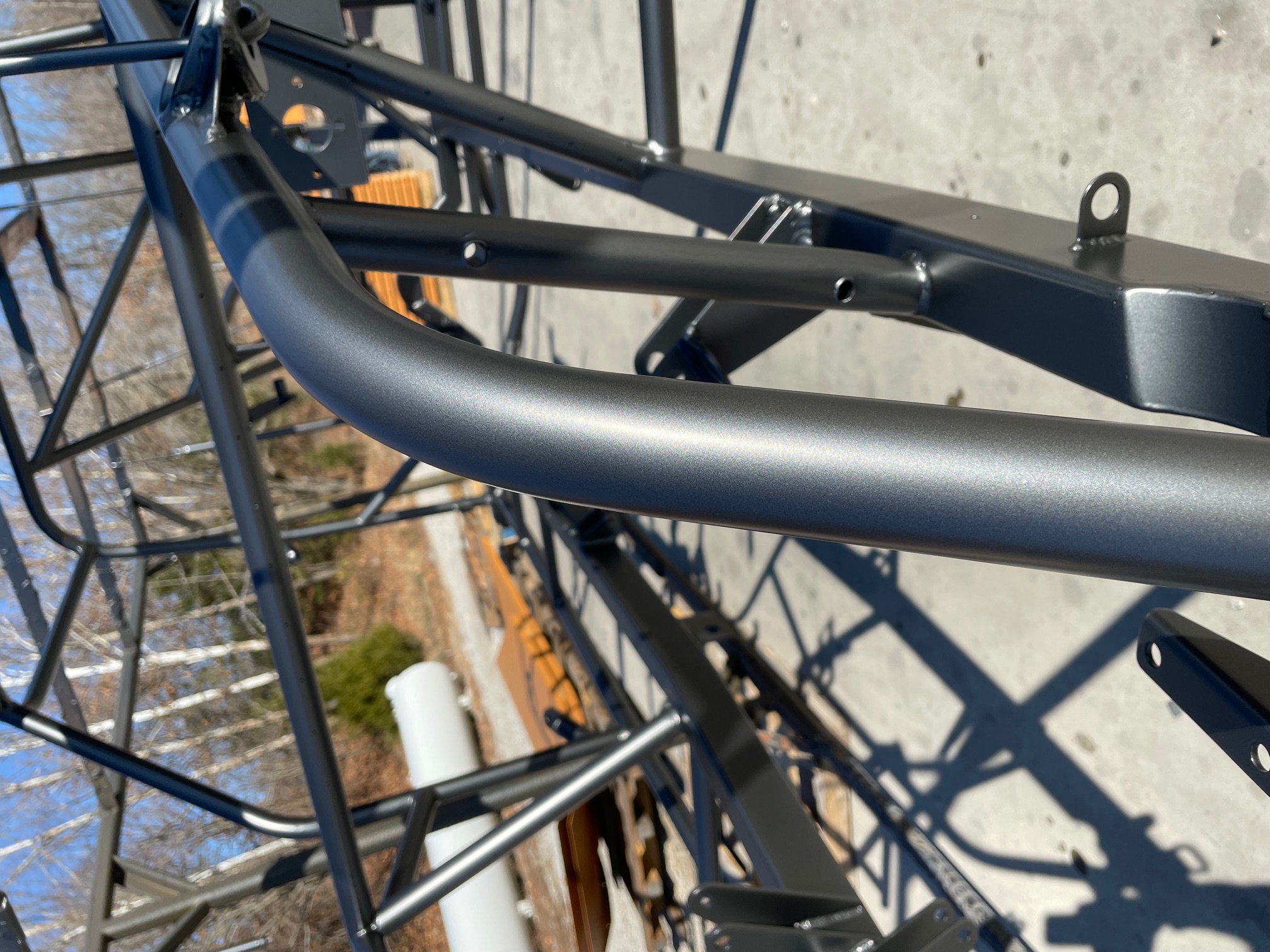 Side Frame Color Custom Side By Side Frame finished with Evo Grey | Prismatic Powders