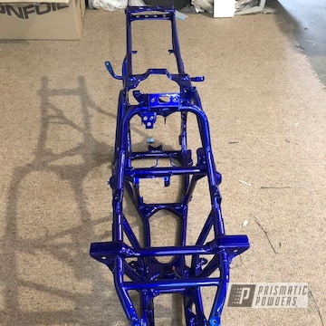 Powder Coated Blue Quad Bike Frame