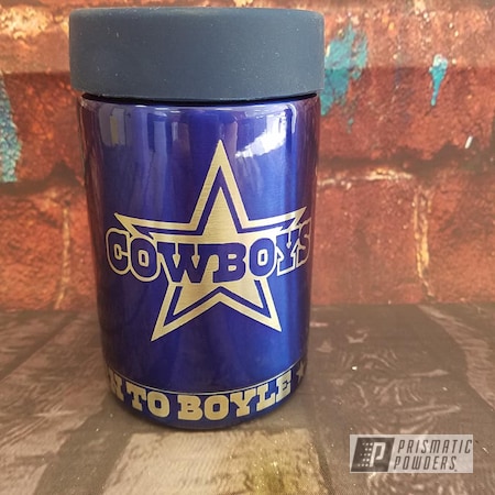 Powder Coating: Dallas Cowboys,Intense Blue PPB-4474,NFL,Can Koozie,Drinkware,Football Theme,NFL Football