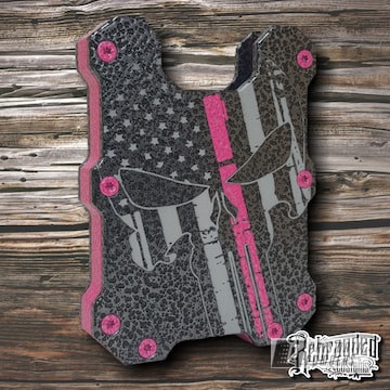 Black And Pink Powder Coated Tactical Wallet