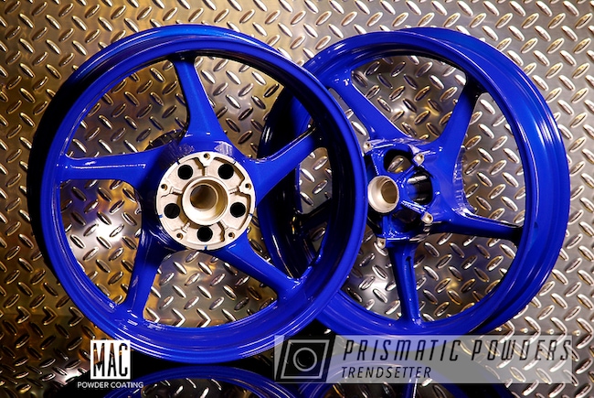 Powder Coating: Motorcycles,Motorcycle Rims,MANHATTAN BLUE UMB-1930,Yamaha,Wheels