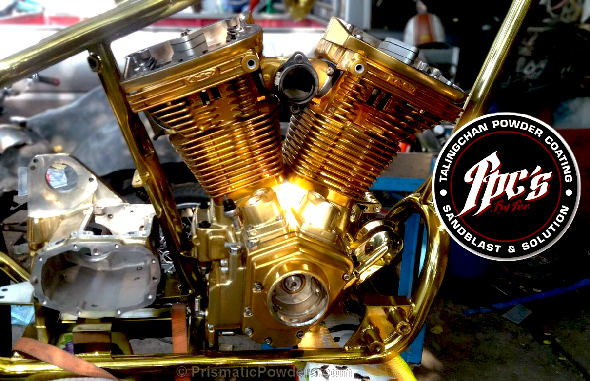 Harley Davidson Motor coated in Transparent Gold | Gallery Project ...