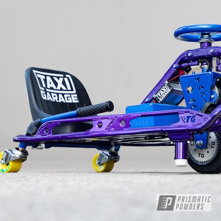 Powder Coating: Crazy Cart,Taxi Garage,DIRTY MAGIC PPB-10825,Automotive,Taxi Garage Crazy Cart,Illusion Smurf PMB-6909