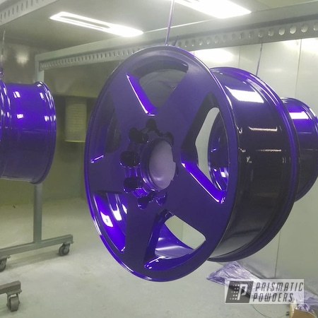 Powder Coating: Clear Vision PPS-2974,Illusion Purple PSB-4629,Automotive,Custom Wheels,Wheels