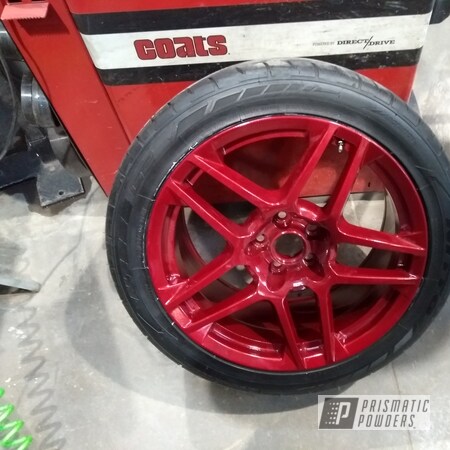 Powder Coating: Wheels,Automotive,Clear Vision PPS-2974,Shelby,Illusion Cherry PMB-6905,gt500,Ford,Cobra,Cobra Rims