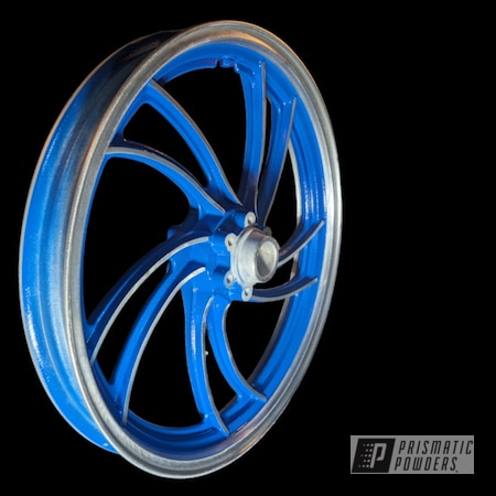 Powder Coating: Motorcycle Rims,Dark Process Blue PSB-10056,Yamaha Motorcycle Wheel,Yamaha rd 350,Automotive,Motorcycle Wheels