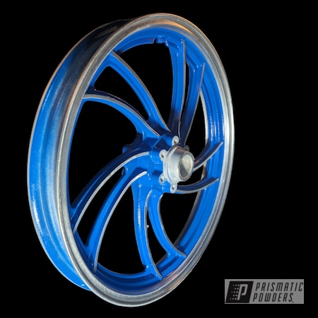 Powder Coating: Motorcycle Rims,Dark Process Blue PSB-10056,Yamaha Motorcycle Wheel,Yamaha rd 350,Automotive,Motorcycle Wheels