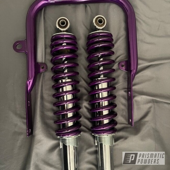 Forks Powder Coated In Super Chrome Plus, Lollypop Purple And Lollypop Grape