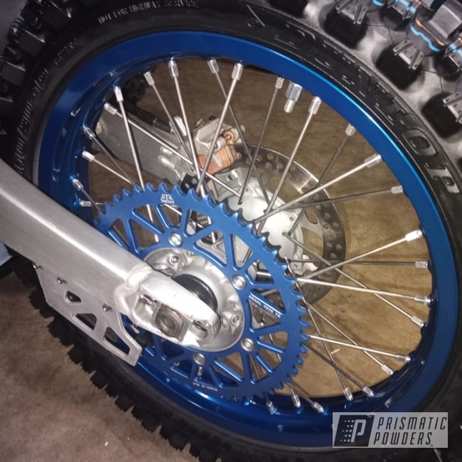 Super Chrome Plus And Anodized Blue Dirt Bike Wheel