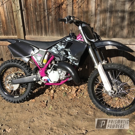 Powder Coating: Motorcycles,Whimsy Pink PSS-0874,Applied Plastic Coatings,Motorcycle Frame
