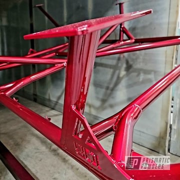 Roll Cage Powder Coated In Obsidian Black And Illusion Cherry