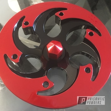Powder Coated Red And Black  Duramax Pulley 