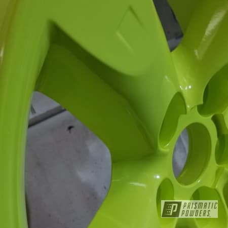 Powder Coating: Automotive,Custom Rim,Neon Yellow PSS-1104,Wheels