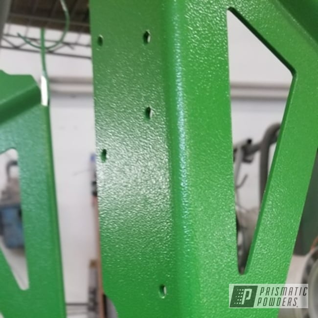 Green Powder Coated Snowmobile Frame