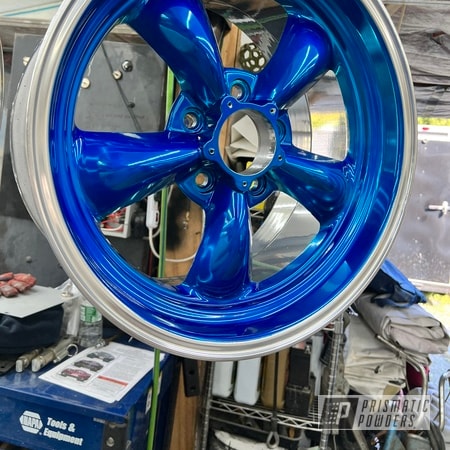 Powder Coating: ANODIZED BLUE UPB-1394,Hot Rod,Trans am wheels,Super Chrome Plus UMS-10671,Two Tone Wheels,Custom Wheels