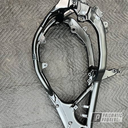 Powder Coating: Motorcycles,Stone Black PSS-1168,Motocross,Motorcycle Parts,Fog Clear PPB-4761