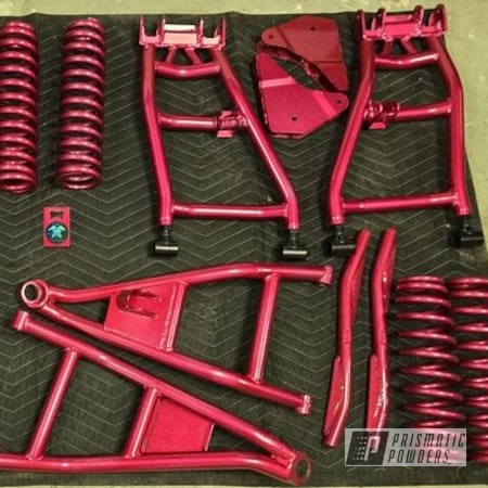 Powder Coating: Illusion Pink PMB-10046,Can-Am Defender,Off Roading,Automotive,Silver Sparkle PPB-4727