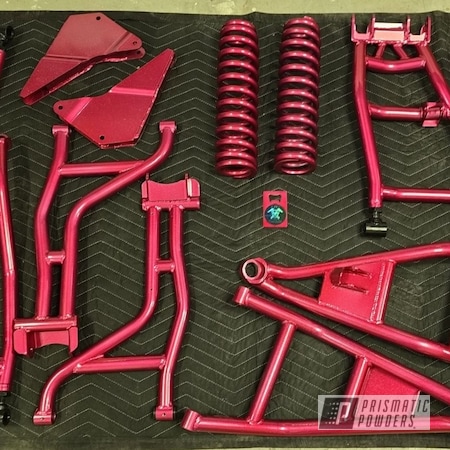 Powder Coating: Illusion Pink PMB-10046,Can-Am Defender,Off Roading,Automotive,Silver Sparkle PPB-4727