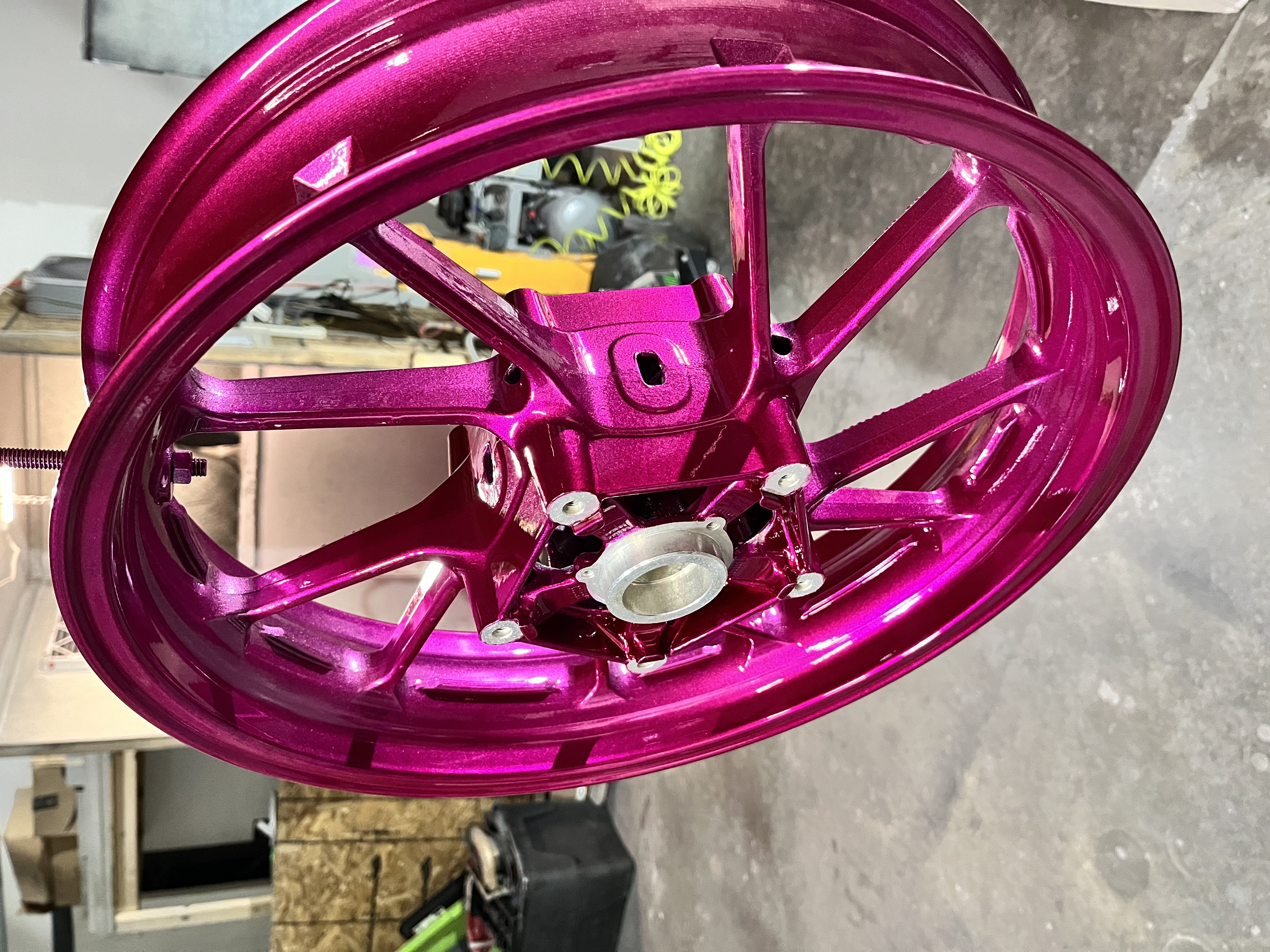 Powder Coated Yamaha R1 with Clear Vision and Illusion Raspberry ...