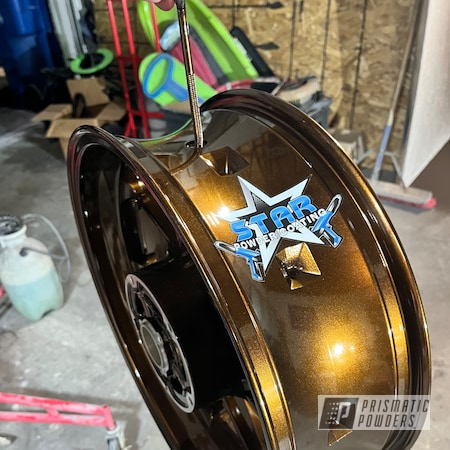 Powder Coating: High Gloss Black PSS-11248,Motorcycle Rims,Clear Vision PPS-2974,Powder Coated Yamaha R1,WHISKEY BRONZE PMB-10902,Automotive