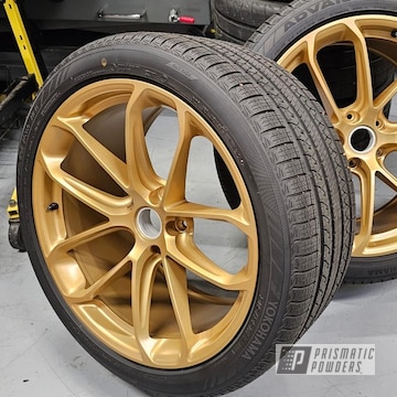 Satin Poly Gold Lamborghini Wheels