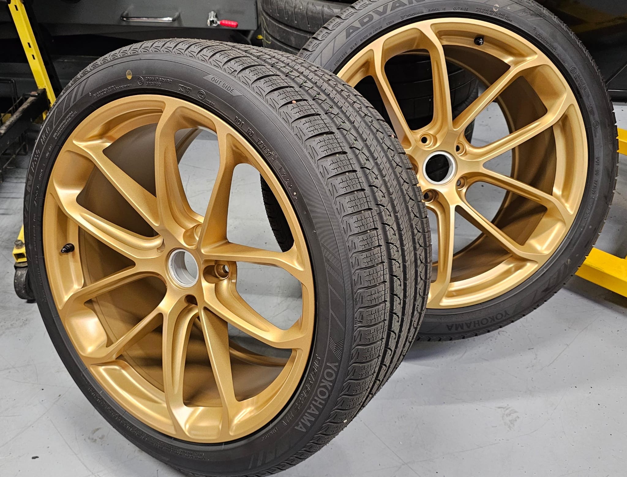 Poly Gold Color Powder Coat Lamborghini Wheels | Prismatic Powders