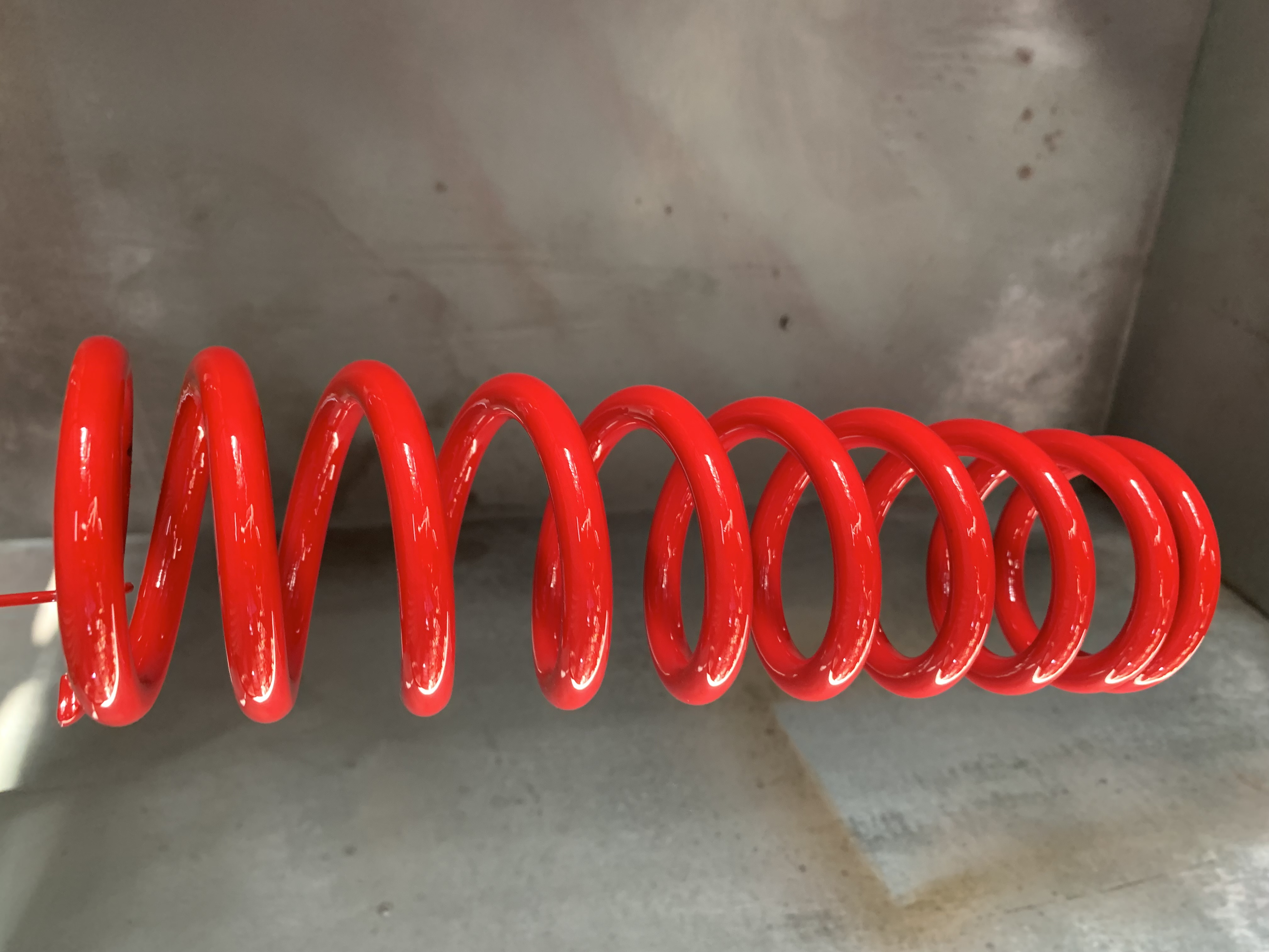 Springs finished in Clear Vision and Red Wheel | Prismatic Powders