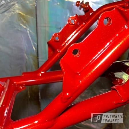 Powder Coating: Clear Vision PPS-2974,Automotive,Illusion Red PMS-4515
