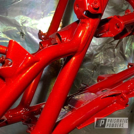 Powder Coating: Clear Vision PPS-2974,Automotive,Illusion Red PMS-4515